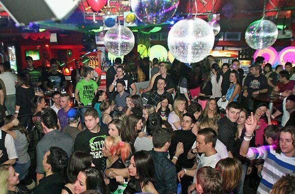 Partying crowd in Kosice